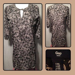 Black & tan paisley print dress by GAP size XXL